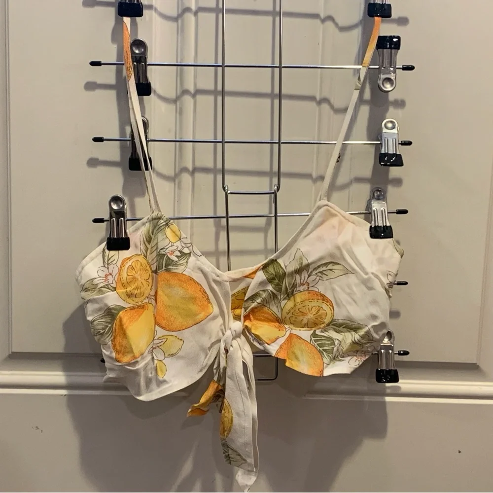 For Love And Lemons Limonada Set Bra Crop Top Matching Relaxed Shorts Pockets S - Picture 8 of 16